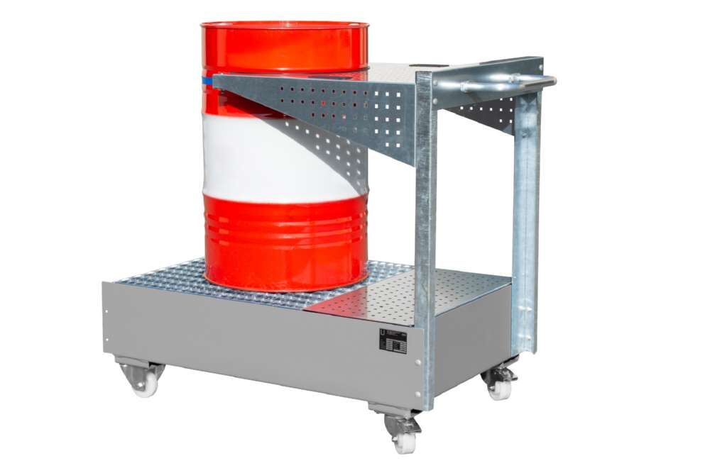 Bauer Fahrbare Auffangwanne 1450 x 1195 x 800 mm Lochplattenwand LPW 200 4 mausgrau Produktbild Bauer Fahrbare Auffangwanne 1450 x 1195 x 800 mm Lochplattenwand LPW 200 4 mausgrau bild 2