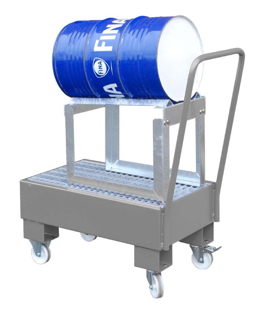 Bauer Fahrbare Auffangwanne AW 60 1 SRF 500 x 415 x 940 mm mausgrau Produktbild Bauer Fahrbare Auffangwanne AW 60 1 SRF 500 x 415 x 940 mm mausgrau