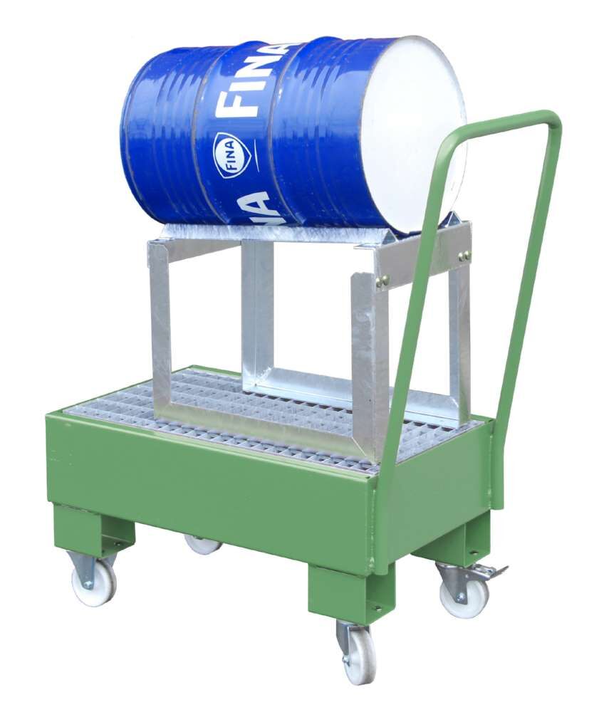 Bauer Fahrbare Auffangwanne AW 60 1 SRF 500 x 415 x 940 mm resedagrün Produktbild Bauer Fahrbare Auffangwanne AW 60 1 SRF 500 x 415 x 940 mm resedagrün