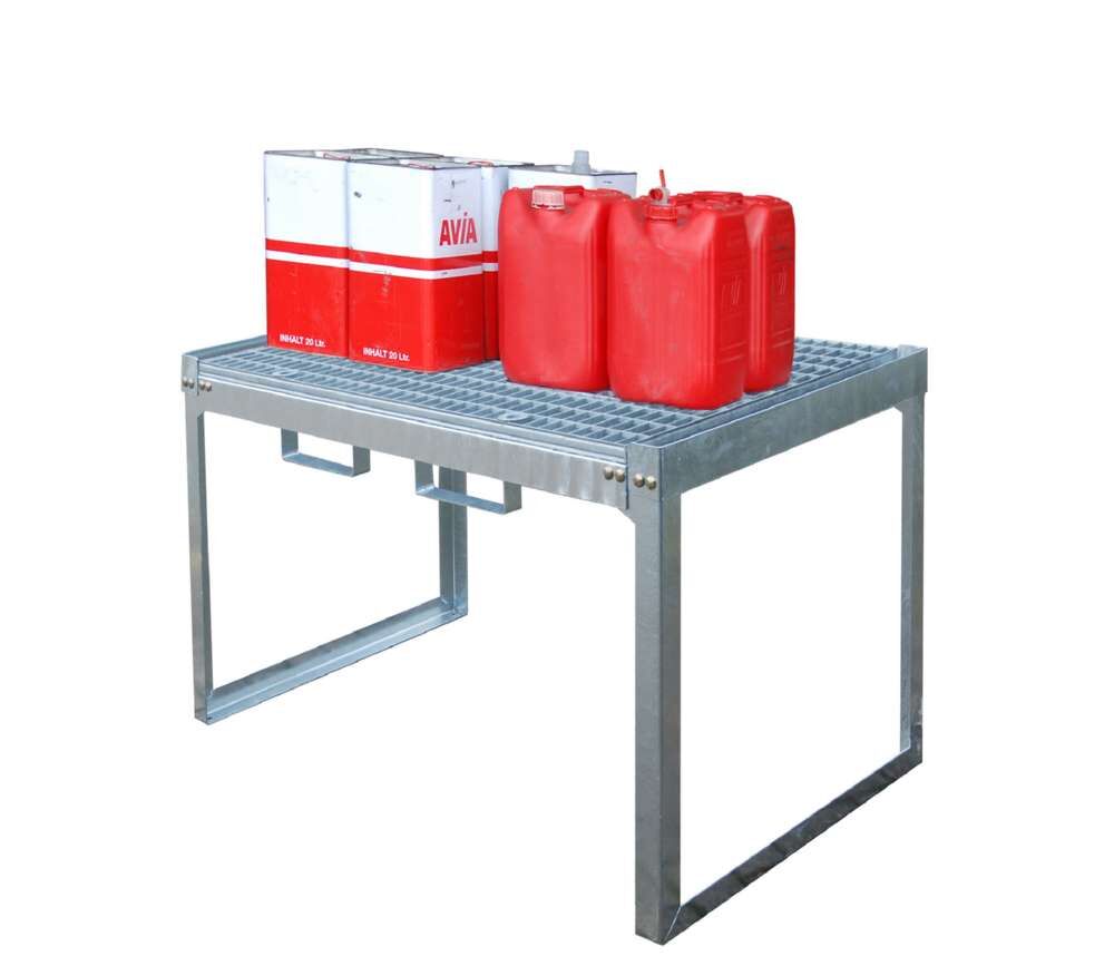 Bauer Fass und Kleingebinderegal FRE G2M 1320 x 805 x 785 mm feuerverzinkt Produktbild Bauer Fass und Kleingebinderegal FRE G2M 1320 x 805 x 785 mm feuerverzinkt bild 2