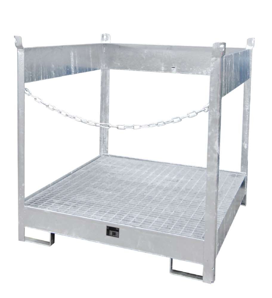 Bauer Fass Stapelpalette FSP 4 feuerverzinkt 1405 x 1435 x 1405 mm Produktbild Bauer Fass Stapelpalette FSP 4 feuerverzinkt 1405 x 1435 x 1405 mm