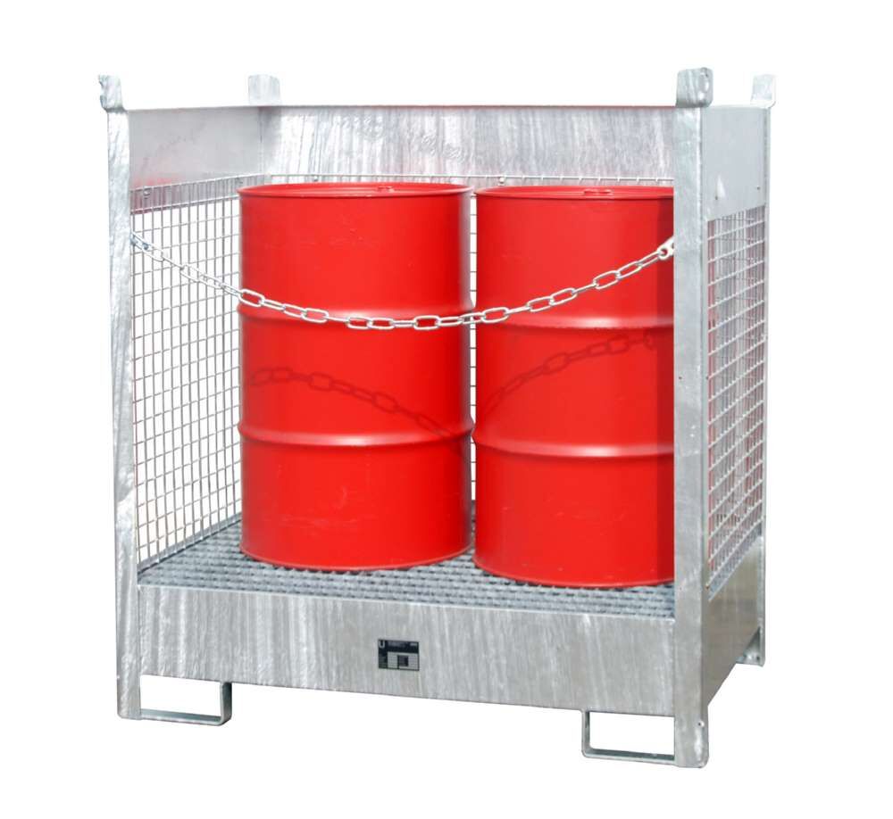 Bauer Fass Stapelpalette FSP 2D 1405 x 1490 x 915 mm feuerverzinkt Produktbild Bauer Fass Stapelpalette FSP 2D 1405 x 1490 x 915 mm feuerverzinkt bild 2