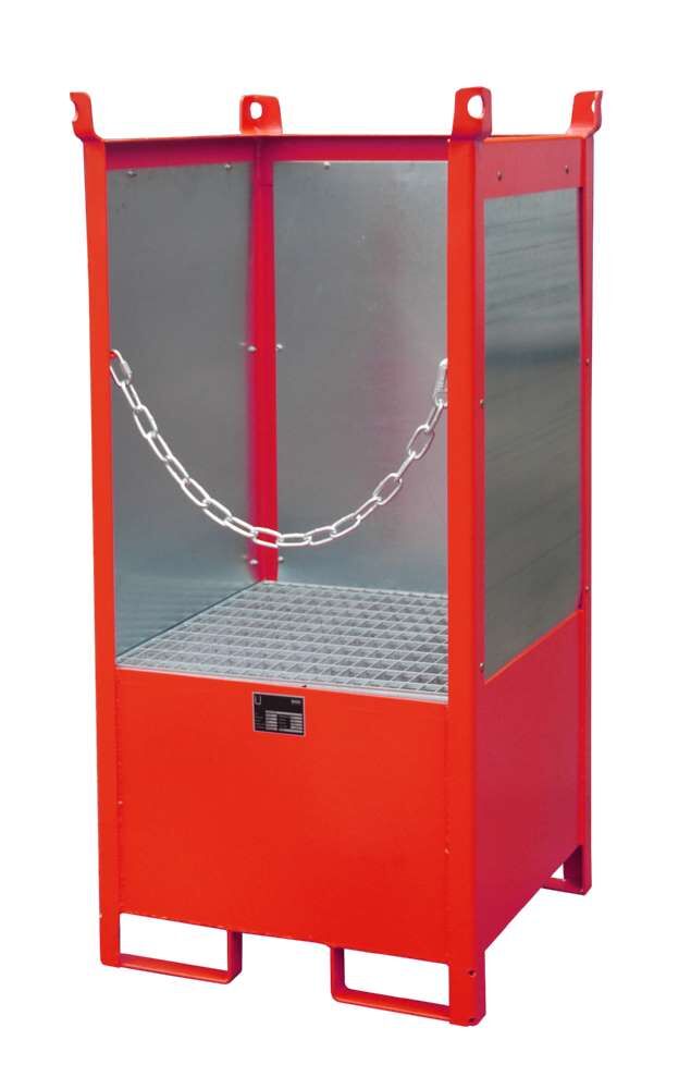 Bauer Fass Stapelpalette FSP 1G 755 x 1590 x 755 mm lackiert feuerrot Produktbild Bauer Fass Stapelpalette FSP 1G 755 x 1590 x 755 mm lackiert feuerrot