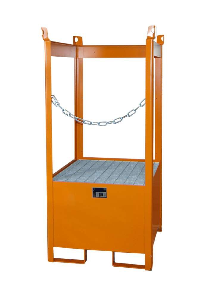 Bauer Fass Stapelpalette FSP 1 lackiert 755 x 1590 x 755 mm gelborange Produktbild Bauer Fass Stapelpalette FSP 1 lackiert 755 x 1590 x 755 mm gelborange bild 2