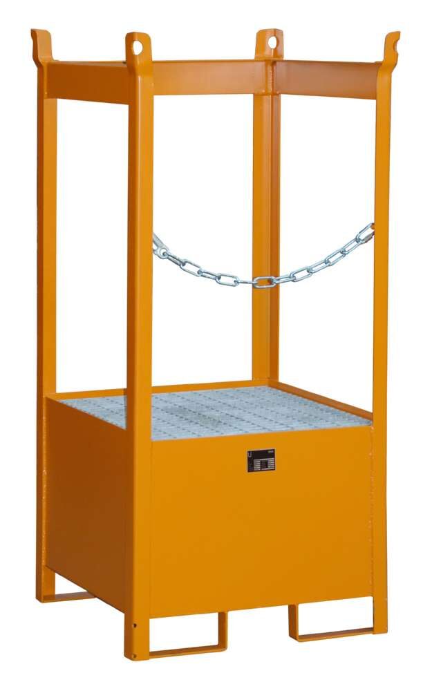 Bauer Fass Stapelpalette FSP 1 lackiert 755 x 1590 x 755 mm gelborange Produktbild Bauer Fass Stapelpalette FSP 1 lackiert 755 x 1590 x 755 mm gelborange