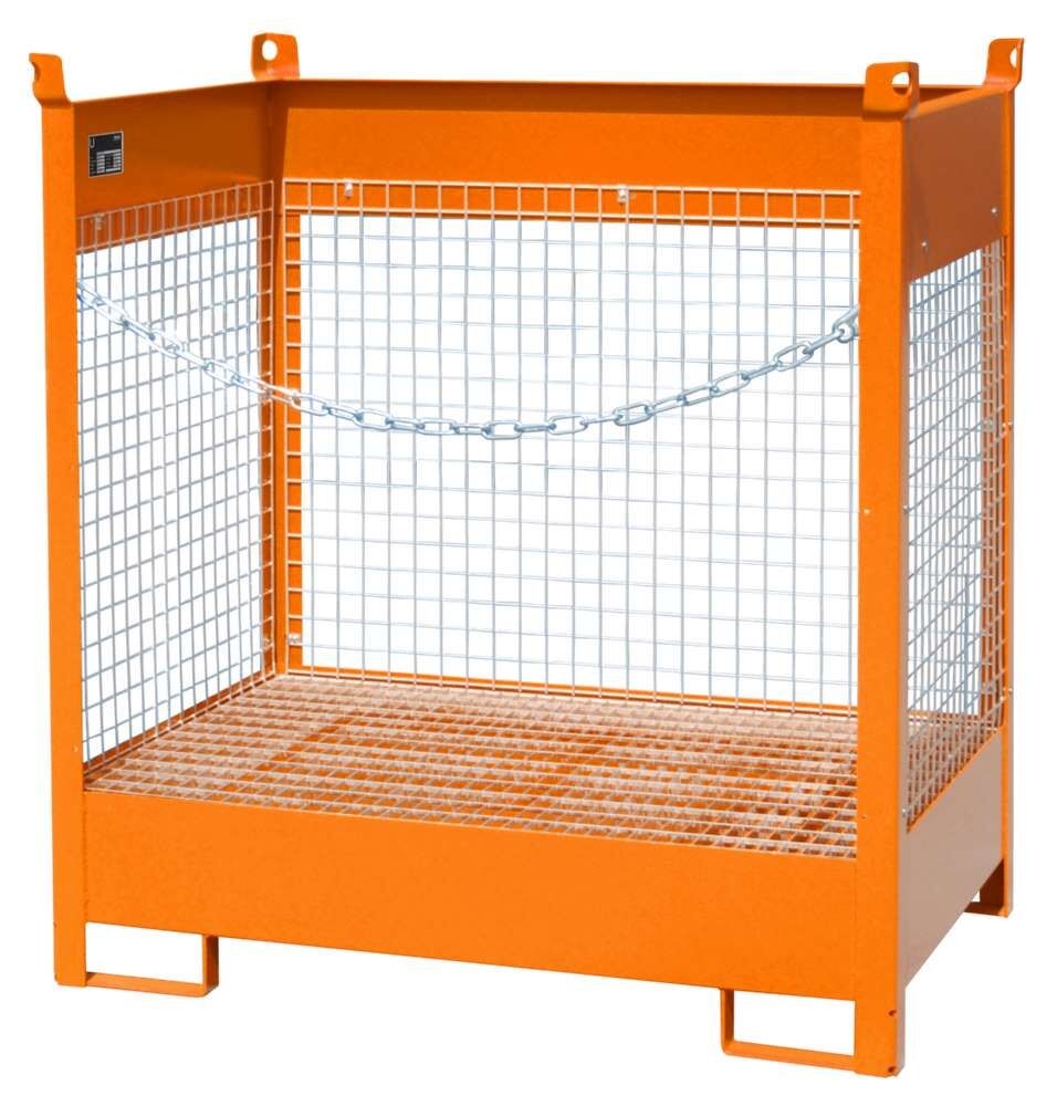 Bauer Fass Stapelpalette FSP 2D 1405 x 1490 x 915 mm lackiert gelborange Produktbild Bauer Fass Stapelpalette FSP 2D 1405 x 1490 x 915 mm lackiert gelborange