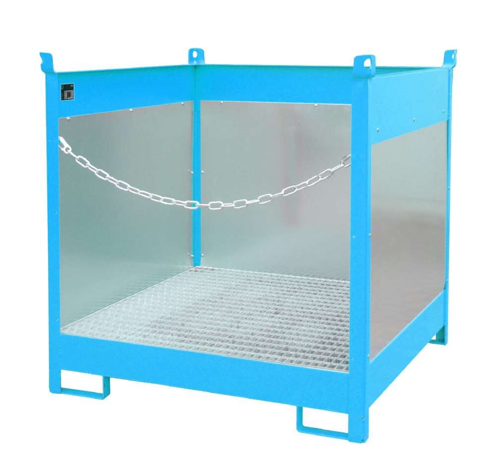 Bauer Fass Stapelpalette FSP 4G 1400 x 1435 x 1400 mm lackiert lichtblau Produktbild Bauer Fass Stapelpalette FSP 4G 1400 x 1435 x 1400 mm lackiert lichtblau