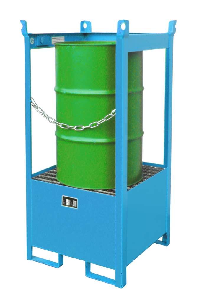 Bauer Fass Stapelpalette FSP 1 lackiert 755 x 1590 x 755 mm lichtblau Produktbild Bauer Fass Stapelpalette FSP 1 lackiert 755 x 1590 x 755 mm lichtblau bild 2