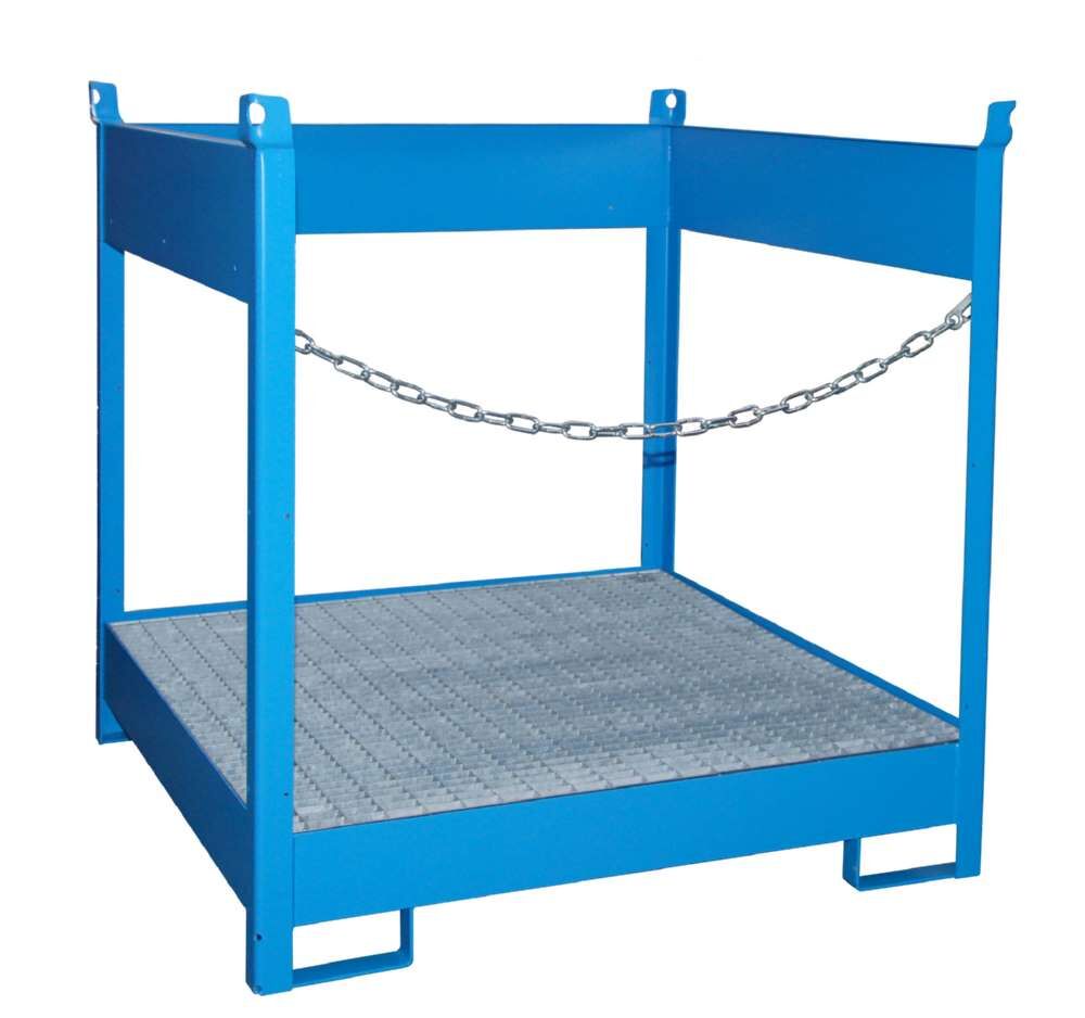 Bauer Fass Stapelpalette FSP 4 lackiert 1405 x 1435 x 1405 mm lichtblau Produktbild Bauer Fass Stapelpalette FSP 4 lackiert 1405 x 1435 x 1405 mm lichtblau