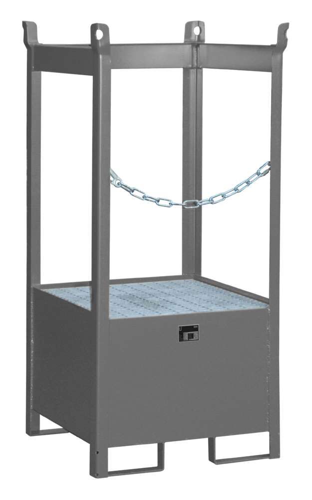 Bauer Fass Stapelpalette FSP 1 lackiert 755 x 1590 x 755 mm mausgrau Produktbild Bauer Fass Stapelpalette FSP 1 lackiert 755 x 1590 x 755 mm mausgrau