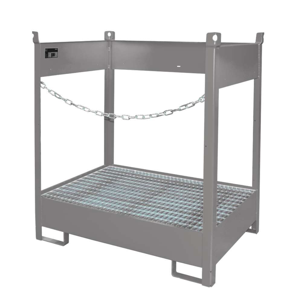 Bauer Fass Stapelpalette FSP 2 lackiert 1405 x 1490 x 915 mm mausgrau Produktbild Bauer Fass Stapelpalette FSP 2 lackiert 1405 x 1490 x 915 mm mausgrau