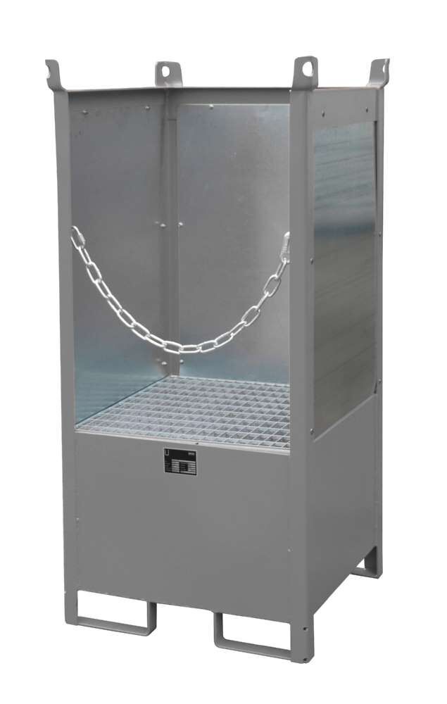 Bauer Fass Stapelpalette FSP 1G 755 x 1590 x 755 mm lackiert mausgrau Produktbild Bauer Fass Stapelpalette FSP 1G 755 x 1590 x 755 mm lackiert mausgrau