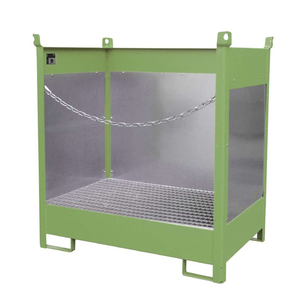 Bauer Fass Stapelpalette FSP 2G 1405 x 1490 x 915 mm lackiert resedagrün Produktbild Bauer Fass Stapelpalette FSP 2G 1405 x 1490 x 915 mm lackiert resedagrün