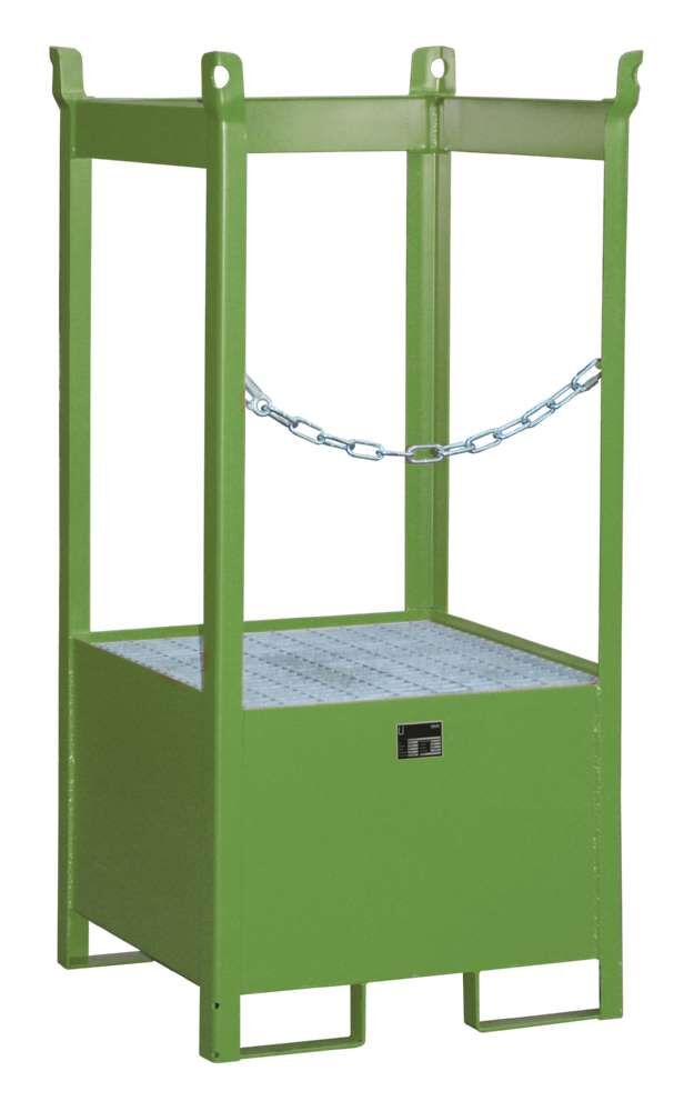 Bauer Fass Stapelpalette FSP 1 lackiert 755 x 1590 x 755 mm resedagrün Produktbild Bauer Fass Stapelpalette FSP 1 lackiert 755 x 1590 x 755 mm resedagrün