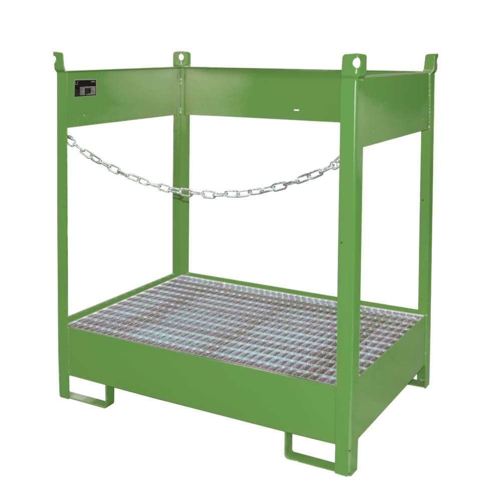 Bauer Fass Stapelpalette FSP 2 lackiert 1405 x 1490 x 915 mm resedagrün Produktbild Bauer Fass Stapelpalette FSP 2 lackiert 1405 x 1490 x 915 mm resedagrün