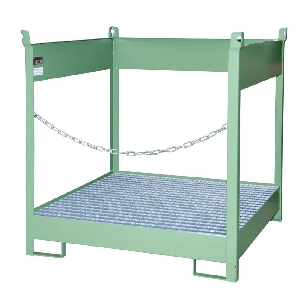 Bauer Fass Stapelpalette FSP 4 lackiert 1405 x 1435 x 1405 mm resedagrün Produktbild Bauer Fass Stapelpalette FSP 4 lackiert 1405 x 1435 x 1405 mm resedagrün