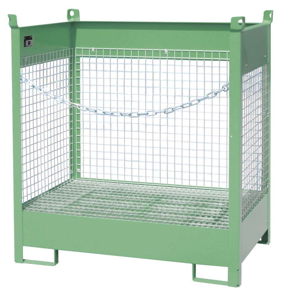 Bauer Fass Stapelpalette FSP 2D 1405 x 1490 x 915 mm lackiert resedagrün Produktbild Bauer Fass Stapelpalette FSP 2D 1405 x 1490 x 915 mm lackiert resedagrün