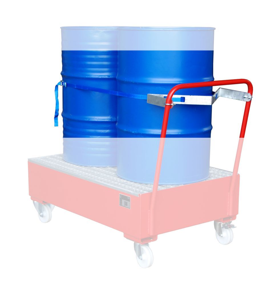 Bauer Fasshalterung mit Spanngurt für 2 x 200 Liter Fässer Produktbild Bauer Fasshalterung mit Spanngurt für 2 x 200 Liter Fässer