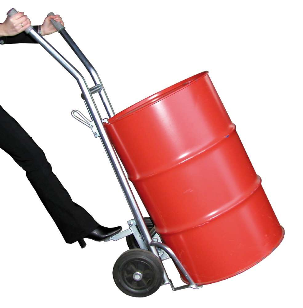 Bauer Fasskarre FP-V für 200 Liter Fass verzinkt Vollgummibereifung Produktbild Bauer Fasskarre FP-V für 200 Liter Fass verzinkt Vollgummibereifung