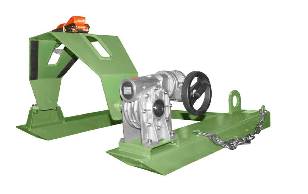 Bauer Fasskipper FLEX-HK Kippvorgang mit Handkurbel lackiert resedagrün Produktbild Bauer Fasskipper FLEX-HK Kippvorgang mit Handkurbel lackiert resedagrün