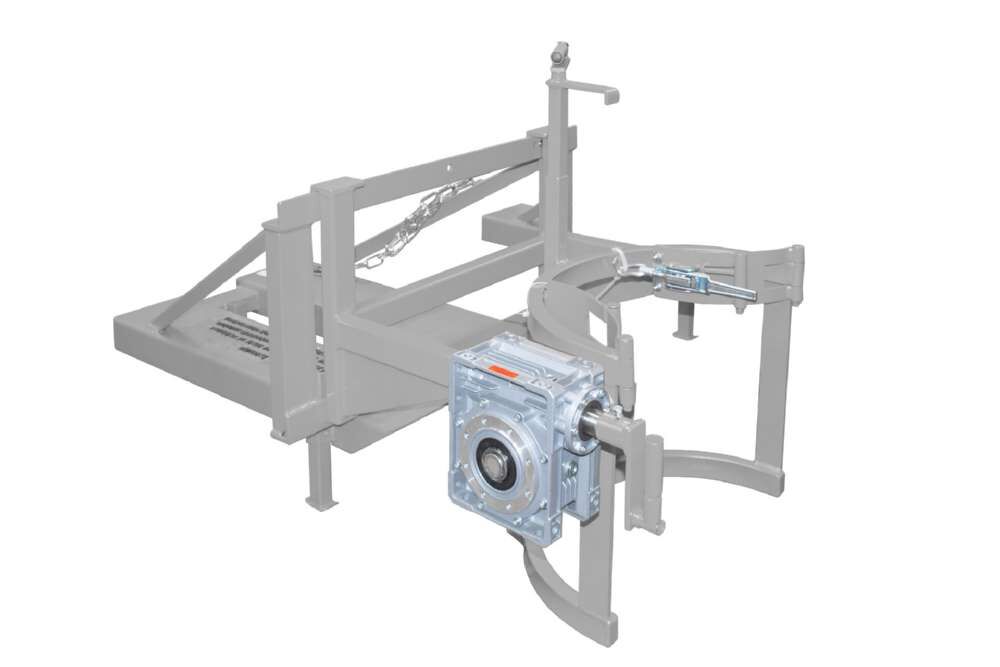 Bauer Fasskipper FD/L-HK für 110-220 l Fässer lackiert mausgrau Produktbild Bauer Fasskipper FD/L-HK für 110-220 l Fässer lackiert mausgrau bild 2