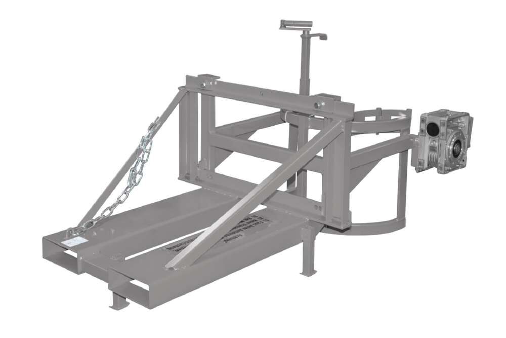 Bauer Fasskipper FD/L-HK für 110-220 l Fässer lackiert mausgrau Produktbild Bauer Fasskipper FD/L-HK für 110-220 l Fässer lackiert mausgrau