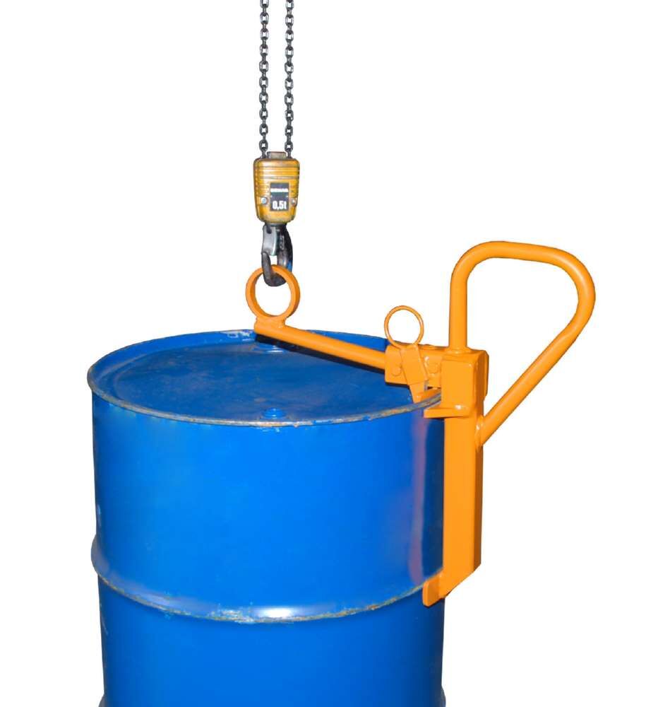 Bauer Fassklemme FKL für 200 l Fässer lackiert gelborange Produktbild Bauer Fassklemme FKL für 200 l Fässer lackiert gelborange