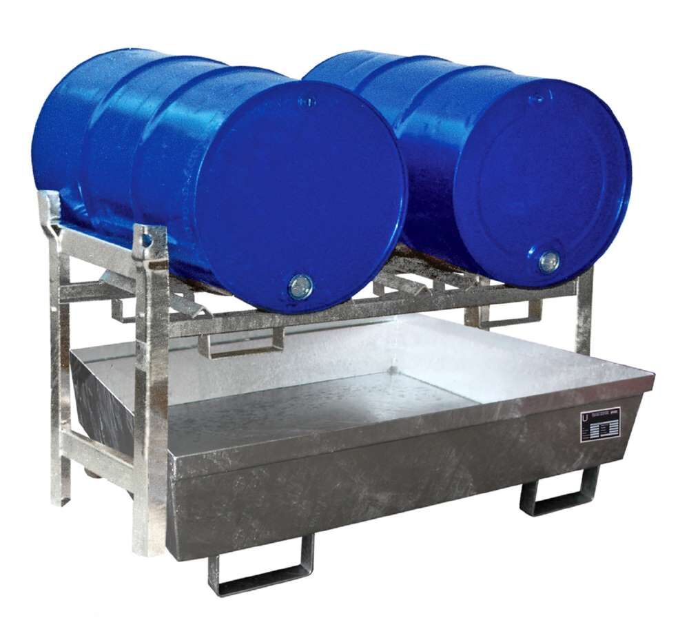 Bauer Fassregal FRA 2 Auffangwanne 1200 x 335 x 1200 mm feuerverzinkt Produktbild Bauer Fassregal FRA 2 Auffangwanne 1200 x 335 x 1200 mm feuerverzinkt bild 2