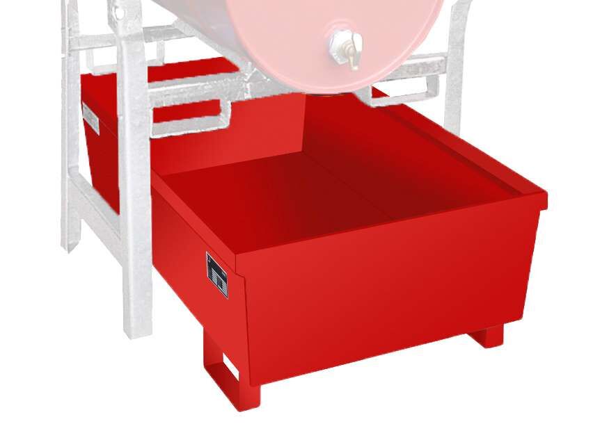 Bauer Fassregal FRA 1 Auffangwanne lackiert 1200 x 415 x 800 mm feuerrot Produktbild Bauer Fassregal FRA 1 Auffangwanne lackiert 1200 x 415 x 800 mm feuerrot