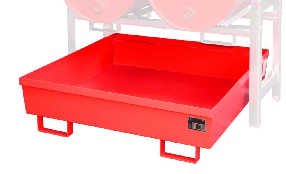 Bauer Fassregal FRA 2 Auffangwanne 1200 x 335 x 1200 mm lackiert feuerrot Produktbild Bauer Fassregal FRA 2 Auffangwanne 1200 x 335 x 1200 mm lackiert feuerrot