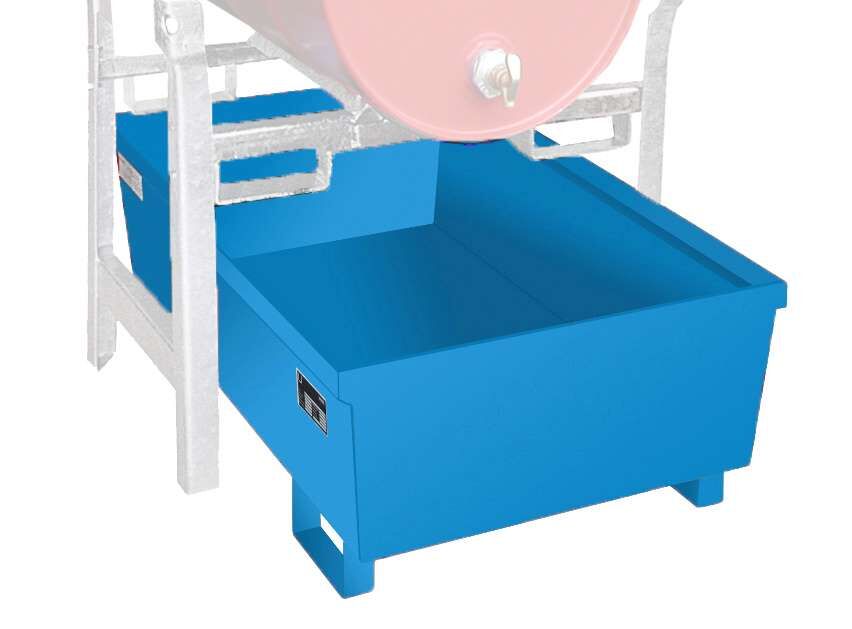 Bauer Fassregal FRA 1 Auffangwanne 1200 x 415 x 800 mm lackiert lichtblau Produktbild Bauer Fassregal FRA 1 Auffangwanne 1200 x 415 x 800 mm lackiert lichtblau