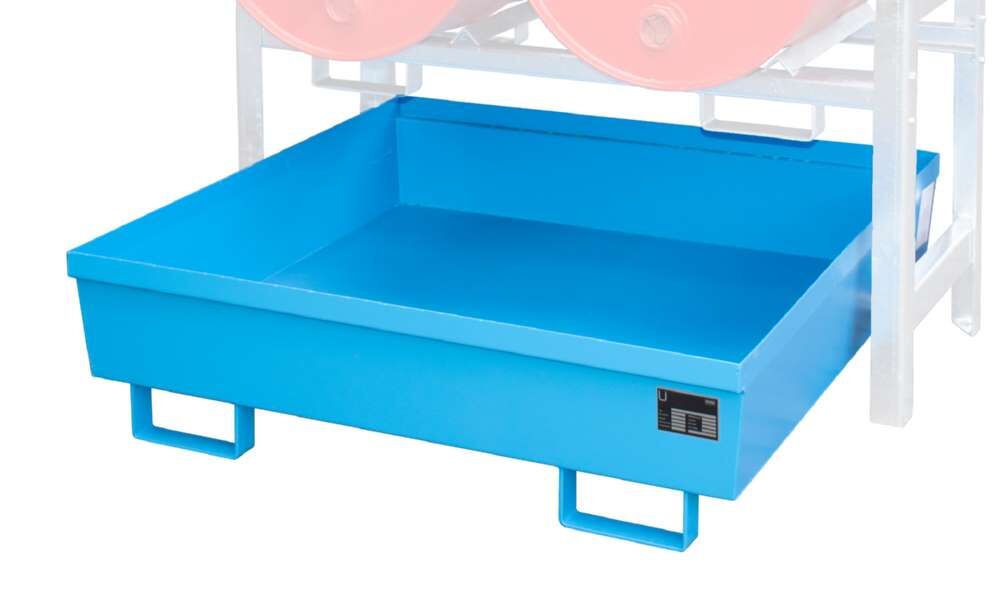 Bauer Fassregal FRA 2 Auffangwanne 1200 x 335 x 1200 mm lackiert lichtblau Produktbild Bauer Fassregal FRA 2 Auffangwanne 1200 x 335 x 1200 mm lackiert lichtblau