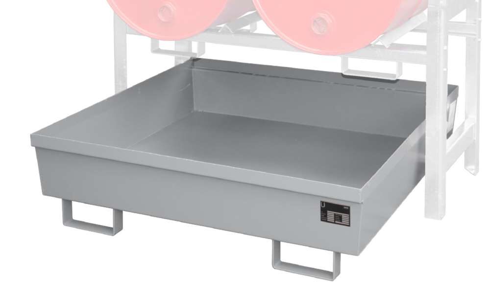 Bauer Fassregal FRA 2 Auffangwanne 1200 x 335 x 1200 mm lackiert mausgrau Produktbild Bauer Fassregal FRA 2 Auffangwanne 1200 x 335 x 1200 mm lackiert mausgrau