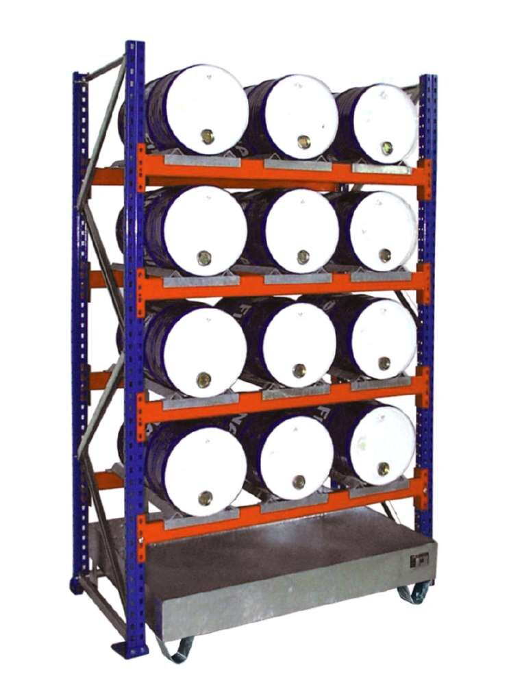 Bauer Fassregal mit Auffangwanne 3006 1510 x 2500 x 1200 mm verzinkt Produktbild Bauer Fassregal mit Auffangwanne 3006 1510 x 2500 x 1200 mm verzinkt