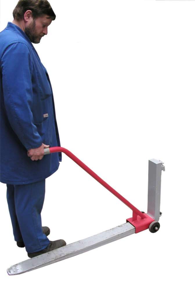 Bauer Gabelzinkenheber GZH-A lackiert feuerrot Tragfähigkeit 150 kg Produktbild Bauer Gabelzinkenheber GZH-A lackiert feuerrot Tragfähigkeit 150 kg bild 2