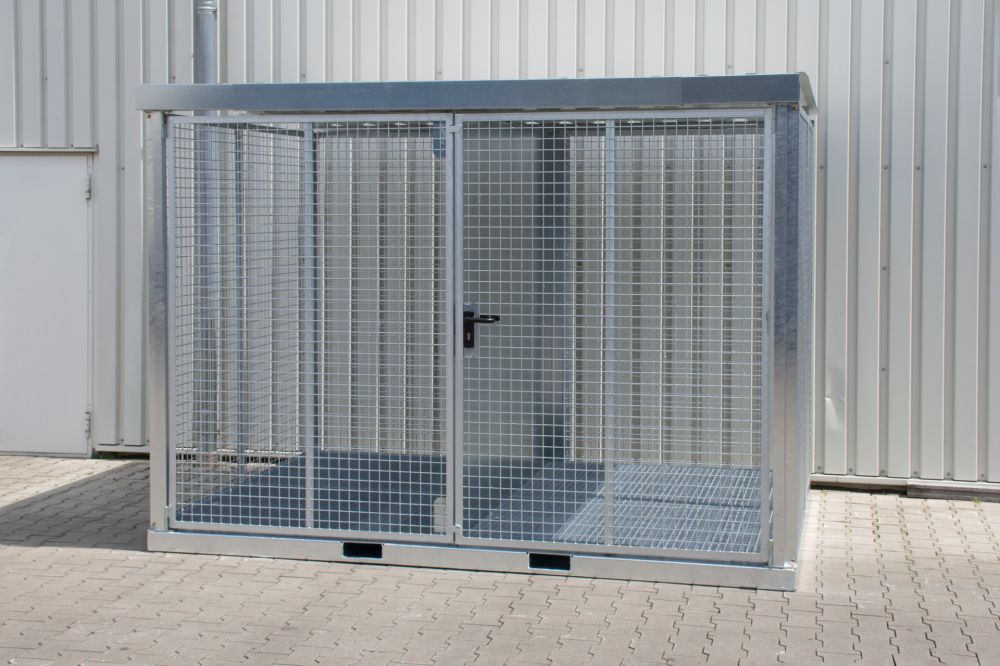 Bauer Gasflaschen Container GFC E G M5 feuerverzinkt Produktbild Bauer Gasflaschen Container GFC E G M5 feuerverzinkt bild 2