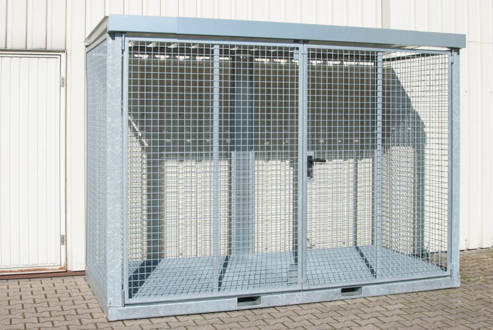 Bauer Gasflaschen Container GFC E G M4 feuerverzinkt Produktbild Bauer Gasflaschen Container GFC E G M4 feuerverzinkt bild 4