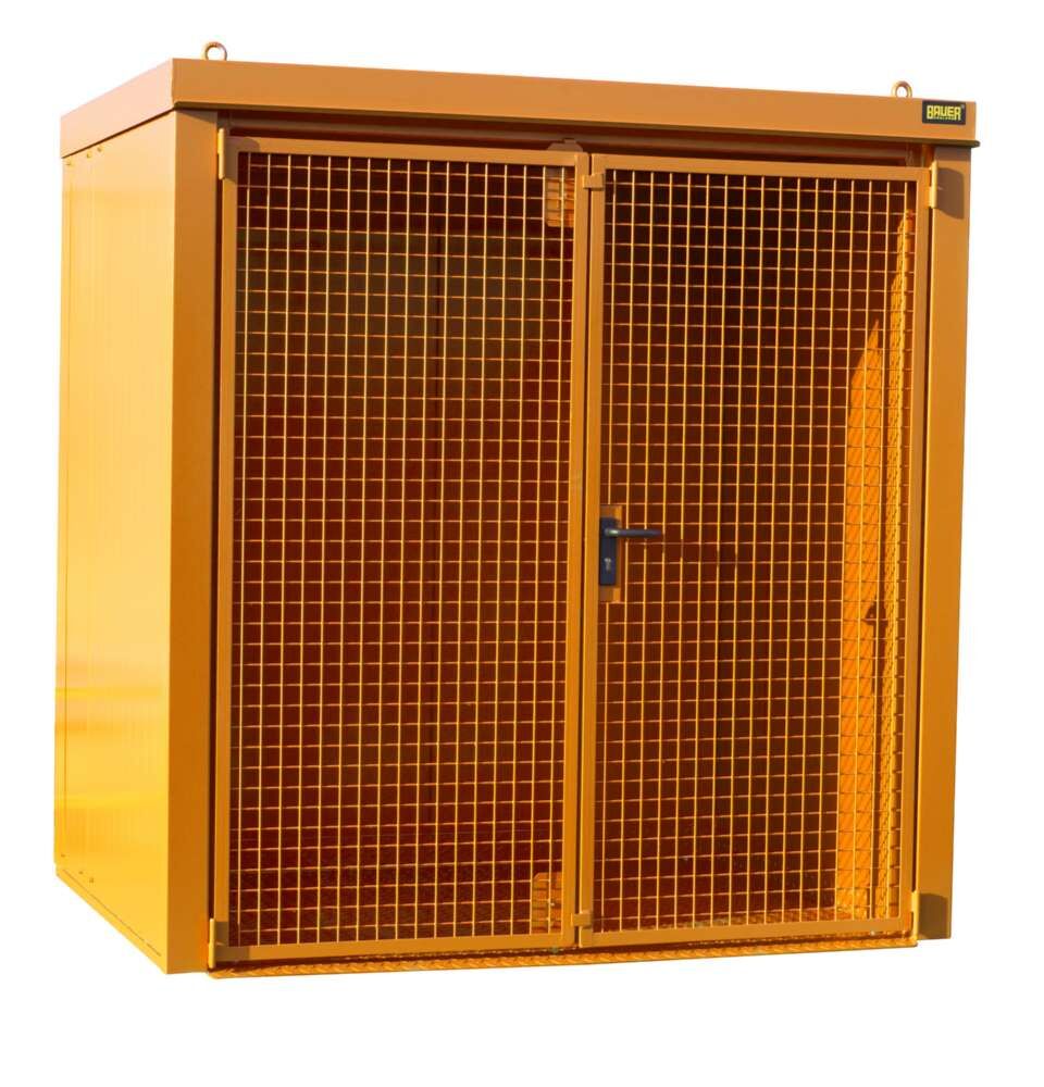 Bauer Gasflaschen Container GFC B M2 2125 x 2265 x 1575 mm lackiert gelborange Produktbild Bauer Gasflaschen Container GFC B M2 2125 x 2265 x 1575 mm lackiert gelborange