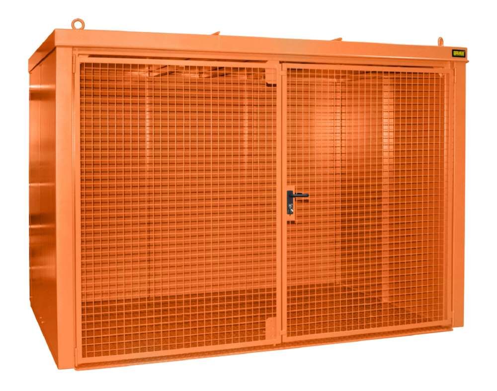 Bauer Gasflaschen Container GFC B M5 3120 x 2295 x 2180 mm lackiert gelborange Produktbild Bauer Gasflaschen Container GFC B M5 3120 x 2295 x 2180 mm lackiert gelborange