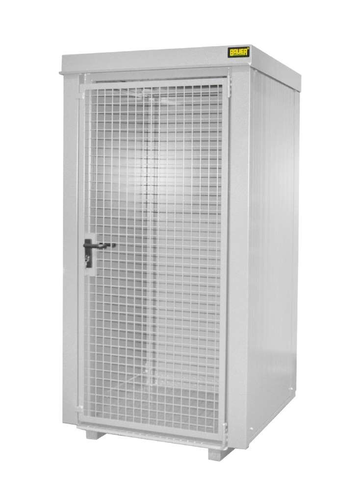 Bauer Gasflaschen Container GFC B M0 1185 x 2210 x 1095 mm lackiert grauweiß Produktbild Bauer Gasflaschen Container GFC B M0 1185 x 2210 x 1095 mm lackiert grauweiß