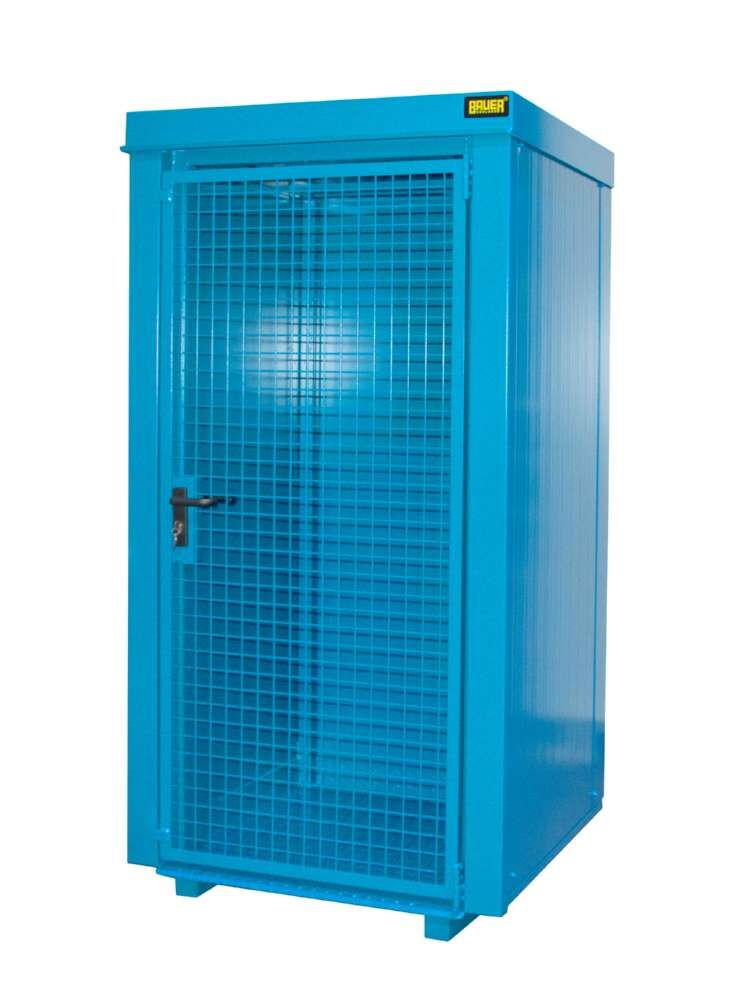 Bauer Gasflaschen Container GFC B M0 1185 x 2210 x 1095 mm lackiert lichtblau Produktbild Bauer Gasflaschen Container GFC B M0 1185 x 2210 x 1095 mm lackiert lichtblau