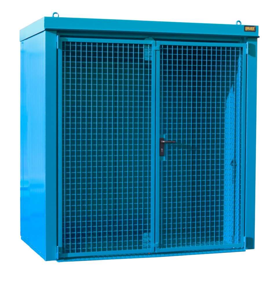 Bauer Gasflaschen Container GFC B M1 2120 x 2265 x 1180 mm lackiert lichtblau Produktbild Bauer Gasflaschen Container GFC B M1 2120 x 2265 x 1180 mm lackiert lichtblau