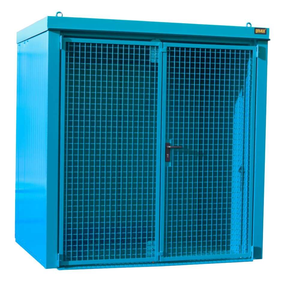 Bauer Gasflaschen Container GFC B M2 2125 x 2265 x 1575 mm lackiert lichtblau Produktbild Bauer Gasflaschen Container GFC B M2 2125 x 2265 x 1575 mm lackiert lichtblau