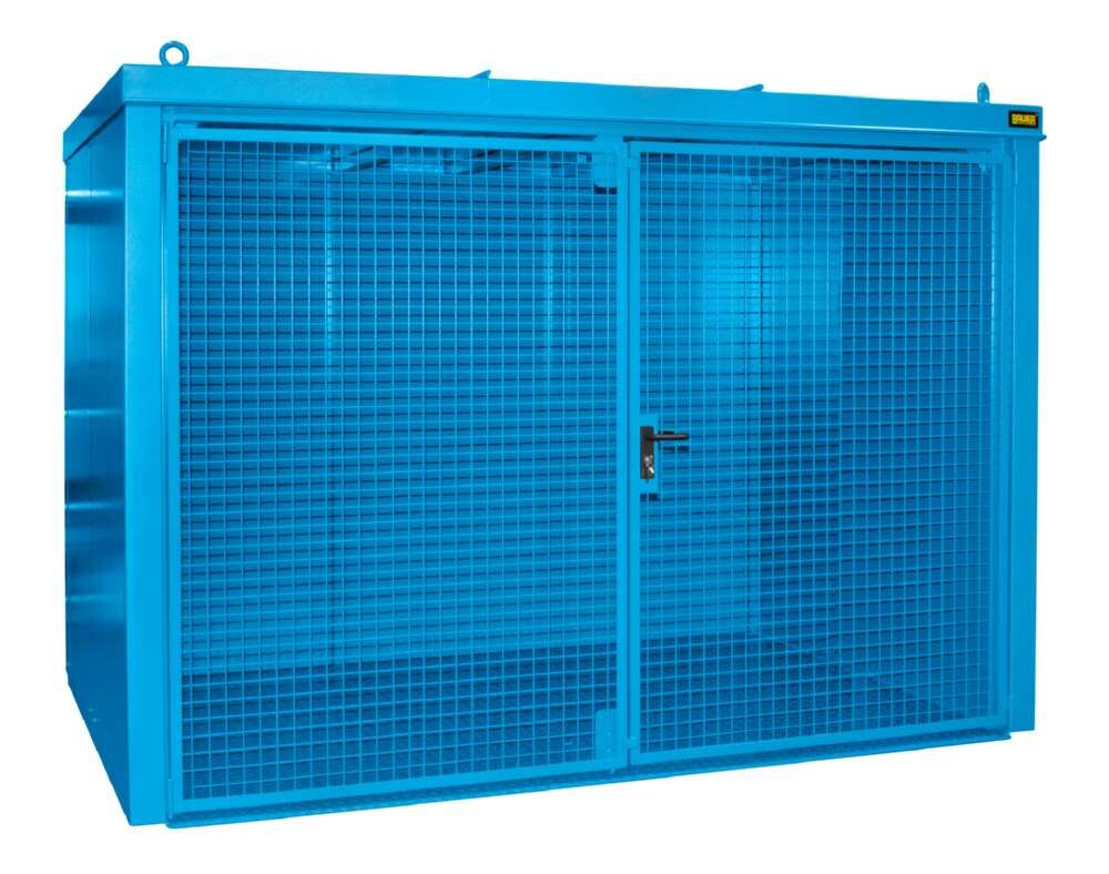 Bauer Gasflaschen Container GFC B M4 3120 x 2295 x 1575 mm lackiert lichtblau Produktbild Bauer Gasflaschen Container GFC B M4 3120 x 2295 x 1575 mm lackiert lichtblau