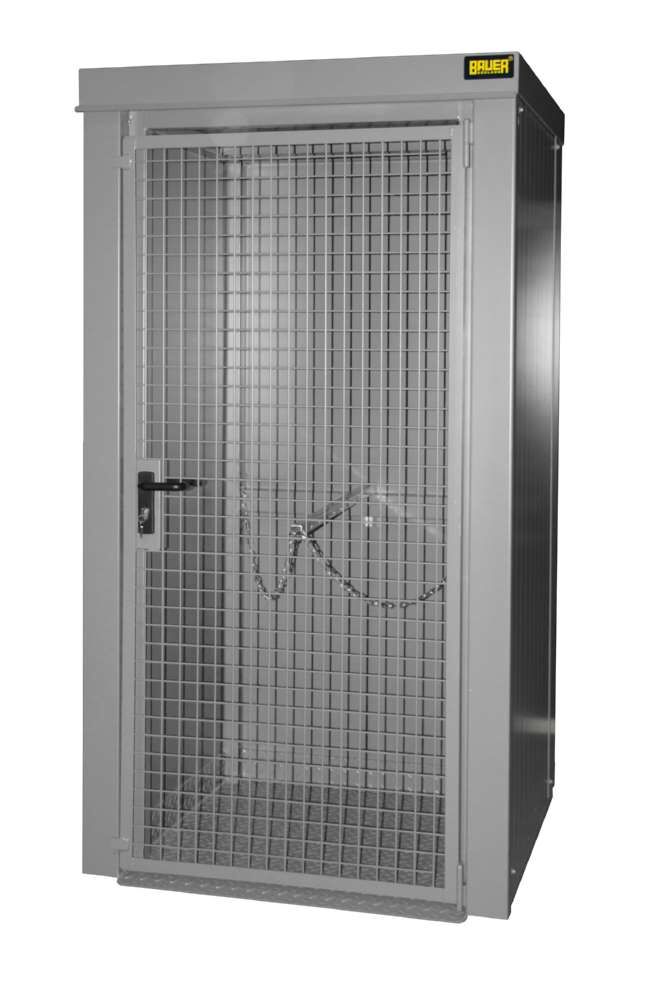 Bauer Gasflaschen Container GFC B M0 1185 x 2210 x 1095 mm lackiert mausgrau Produktbild Bauer Gasflaschen Container GFC B M0 1185 x 2210 x 1095 mm lackiert mausgrau bild 2