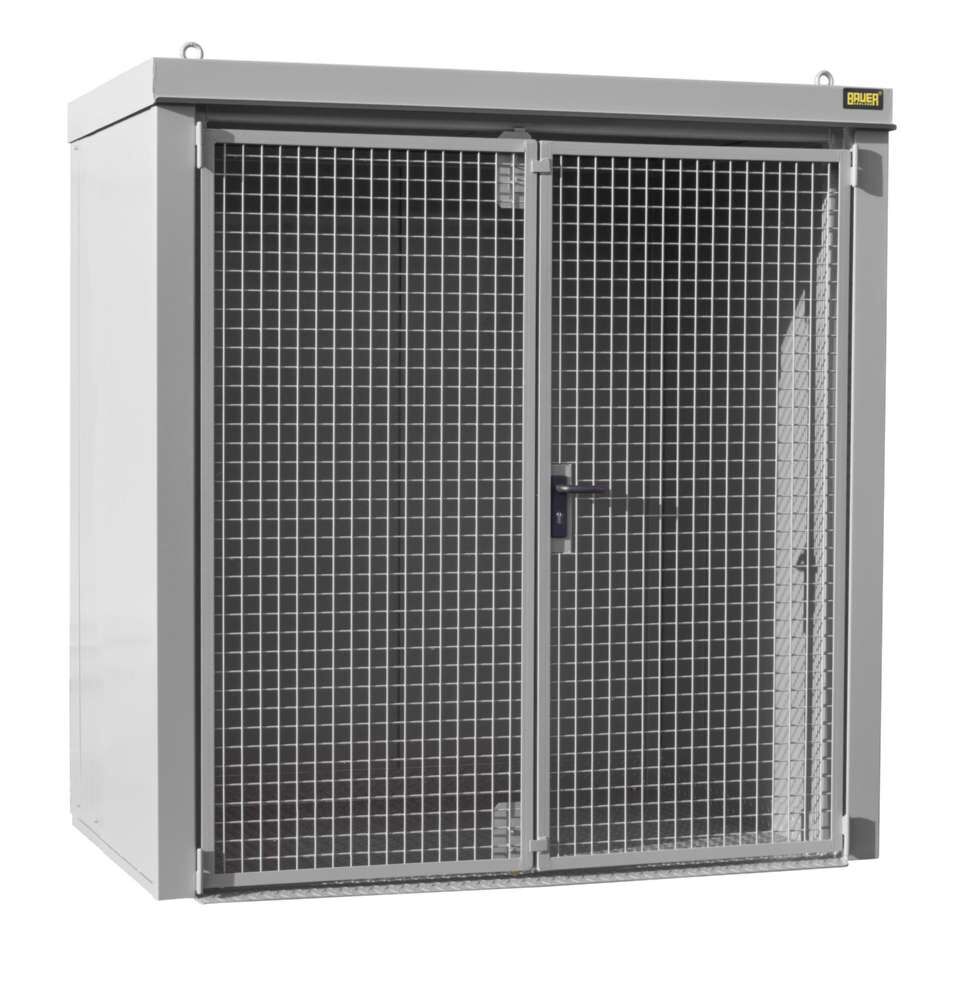 Bauer Gasflaschen Container GFC B M1 2120 x 2265 x 1180 mm lackiert mausgrau Produktbild Bauer Gasflaschen Container GFC B M1 2120 x 2265 x 1180 mm lackiert mausgrau