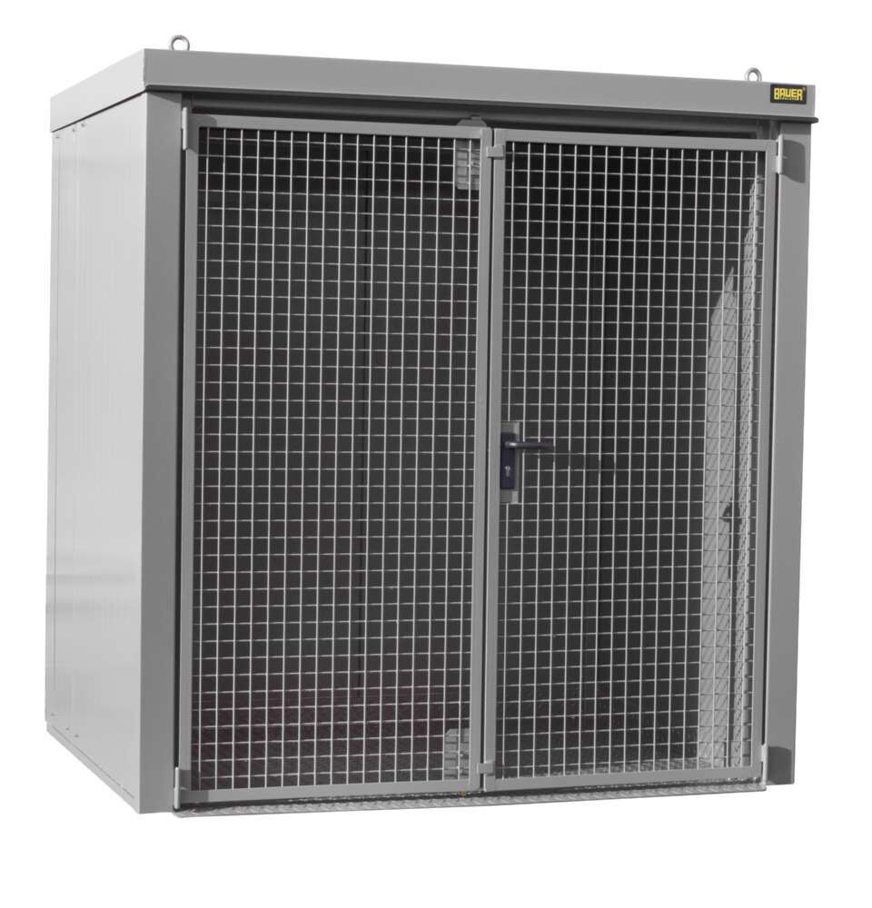 Bauer Gasflaschen Container GFC B M2 2125 x 2265 x 1575 mm lackiert mausgrau Bauer Gasflaschen Container GFC B M2 2125 x 2265 x 1575 mm lackiert mausgrau