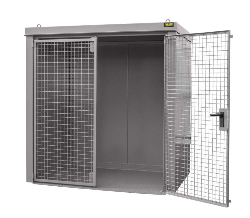 Bauer Gasflaschen Container GFC B M2 2125 x 2265 x 1575 mm lackiert mausgrau Bauer Gasflaschen Container GFC B M2 2125 x 2265 x 1575 mm lackiert mausgrau