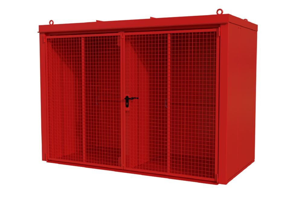 Bauer Gasflaschen Container M4 3120 x 2295 x 1610 mm GFC-B/W feuerrot Produktbild Bauer Gasflaschen Container M4 3120 x 2295 x 1610 mm GFC-B/W feuerrot