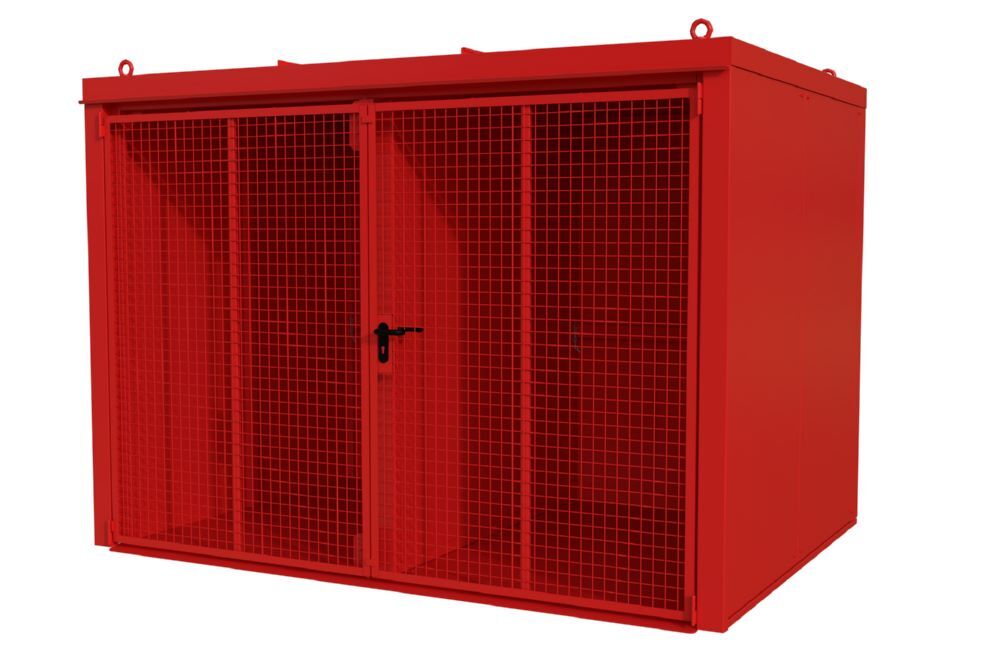Bauer Gasflaschen Container 3120 x 2295 x 2215 mm GFC-B/W M5 feuerrot Produktbild Bauer Gasflaschen Container 3120 x 2295 x 2215 mm GFC-B/W M5 feuerrot